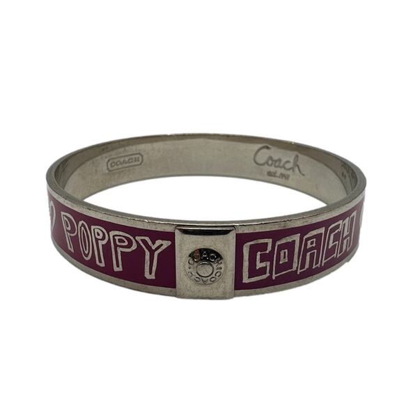COACH Poppy Purple Signature Bangle Bracelet - Picture 2 of 5